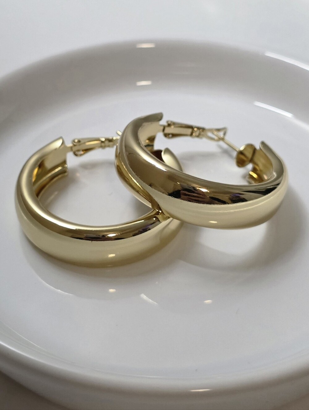Solid Chunky Plain 45" Hoop Earring